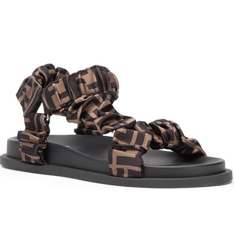 feel logo sport sandal fendi|Fendi Feel Logo Sport Sandal In Tobacco .